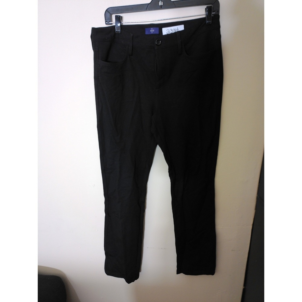 NYDJ Straight Leg Pants Womens 8 Black Classic Stretch Professional